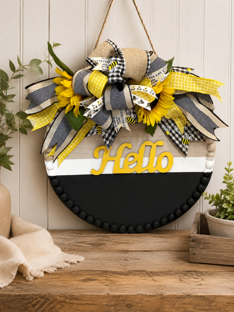 Custom Wooden Door Hanger Wreath